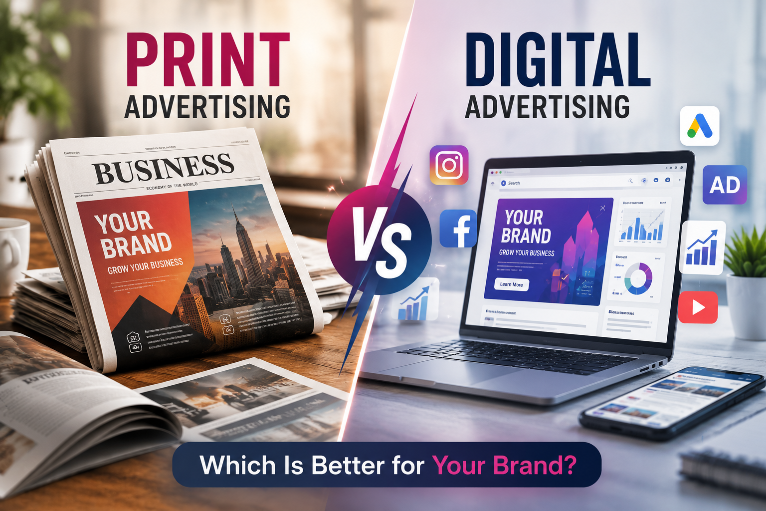 Print Advertising vs Digital Advertising: Which Is Better for Your Brand?